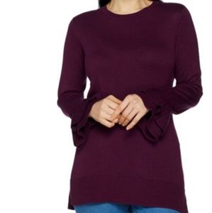 NWOT XL Isaac Mizrahi Bell Sleeve Sweater